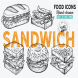 Sandwich Fast Food Hand-Drawn Graphic