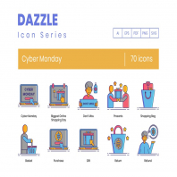 70 Cyber Monday Icons | Dazzle Series