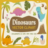 Dinosaurs Vector Clipart Pack