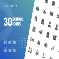 School Glyph Icons