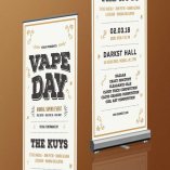 Vape Vintage Roll Up Banner