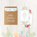 Floral Wedding Set . 13 cards