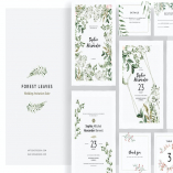 Forest Leaves Wedding Invitations