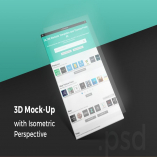 3D Isometric Perspective Mock-Up