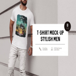 T-Shirt Mock-Up Stylish Men