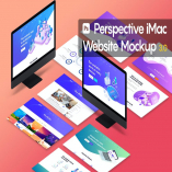 Perspective iMac Website Mockup 3.0