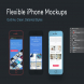 Flexible iPhone Mockups: Detailed, Clean, Outline