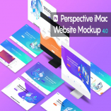 Perspective iMac Website Mockup 4.0