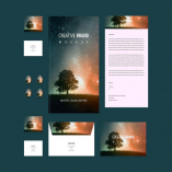 Branding identity mock up - Starry Night for Psd