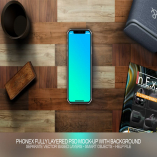 PhoneX Layered PSD Mock-Up with Background