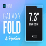 Samsung Galaxy FOLD Premium PSD Mockup