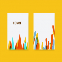 Blank paper colorful template.