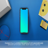 PhoneX Layered PSD Mock-Up with Background