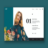 Fashion Hero Header PSD Template