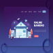 Online Banking - PSD and AI Vector Landing Page
