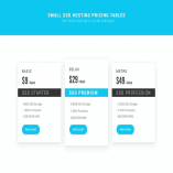 SSD Hosting Small Pricing Tables - PSD