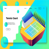 Tennis Court - Banner & Landing Page
