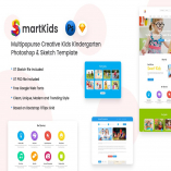 Creative Kids Kindergarten PSD & Sketch Template