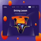 Driving School - Banner & Landing Page