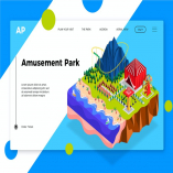 Amusement Park  - Banner & Landing Page