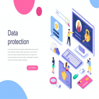 Data Protection Isometric Concept