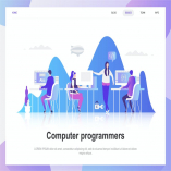 Computer Programmers Flat Concept