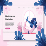 Yoga & Meditation - Banner & Landing Page