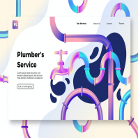 Plumber Services - Banner & Landing Page