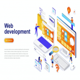 Web Development Isometric Concept