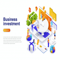Investment Isometric Concept