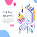 Book Library Isometric Concept