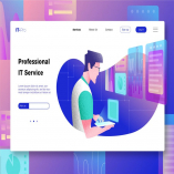 Professional IT Services - Banner & Landing Page