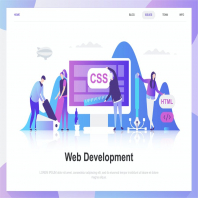 Web Development Flat Concept