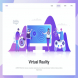 Virtual Augmented Reality Flat Concept