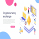 Cryptocurrency Exchange Isometric Concept