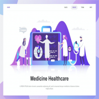 Medicine and Healthcare Flat Concept