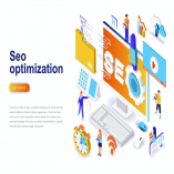 Seo Optimization Isometric Concept