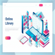 Online Library Isometric Landing Page