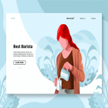 Coffee Barista - Banner & Landing Page