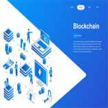 Blockchain Isometric Concept