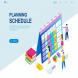 Planning Schedule Isometric Landing Page Template