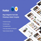 HUSKAR - Blog & Magazine Cake, Food Template