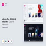 inMusic App UI Kit Web Template - Discover