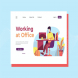Working at Office Landing Page Illustration