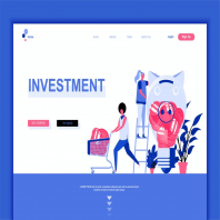 Business Investment Flat Landing Page Template
