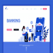 Online Banking Flat Landing Page Template