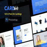 Web UI Card Pack Landing Pages - Photoshop Version