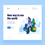 VR Landing Page Illustration