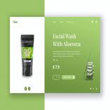 Skin Care Hero Header PSD Template