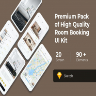 Room Booking Mobile UI KIT for Sketch